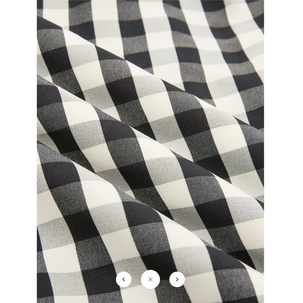 Copied - NWT commense Gingham High-Waisted Pleated Midi Skirt Sz M - Picture 4 of 5